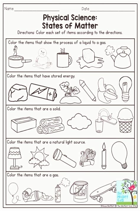 2nd grade science vocabulary worksheets